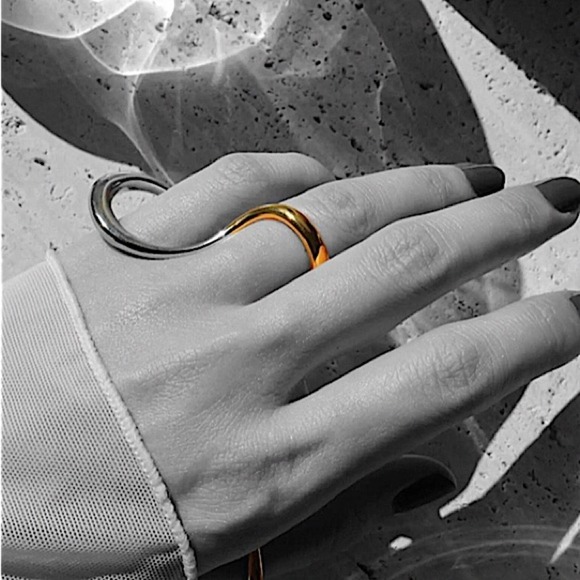 Sterling Silver Geometric Ring, Versatile, Creative, Design, Unique, Tre… - Picture 8 of 13